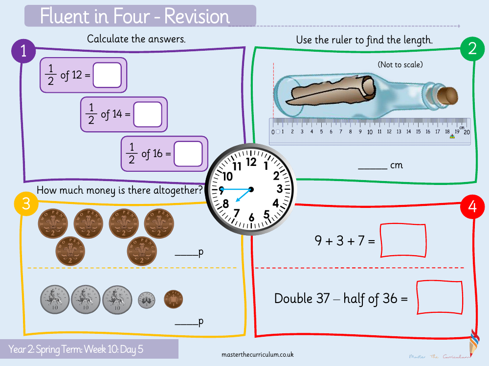 Fractions - Recognise a quarter - Starter