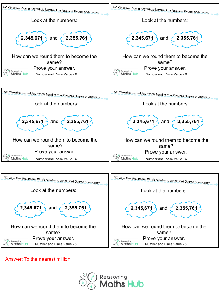 Round Any Whole Number to a Required Degree of Accuracy 8 - Reasoning