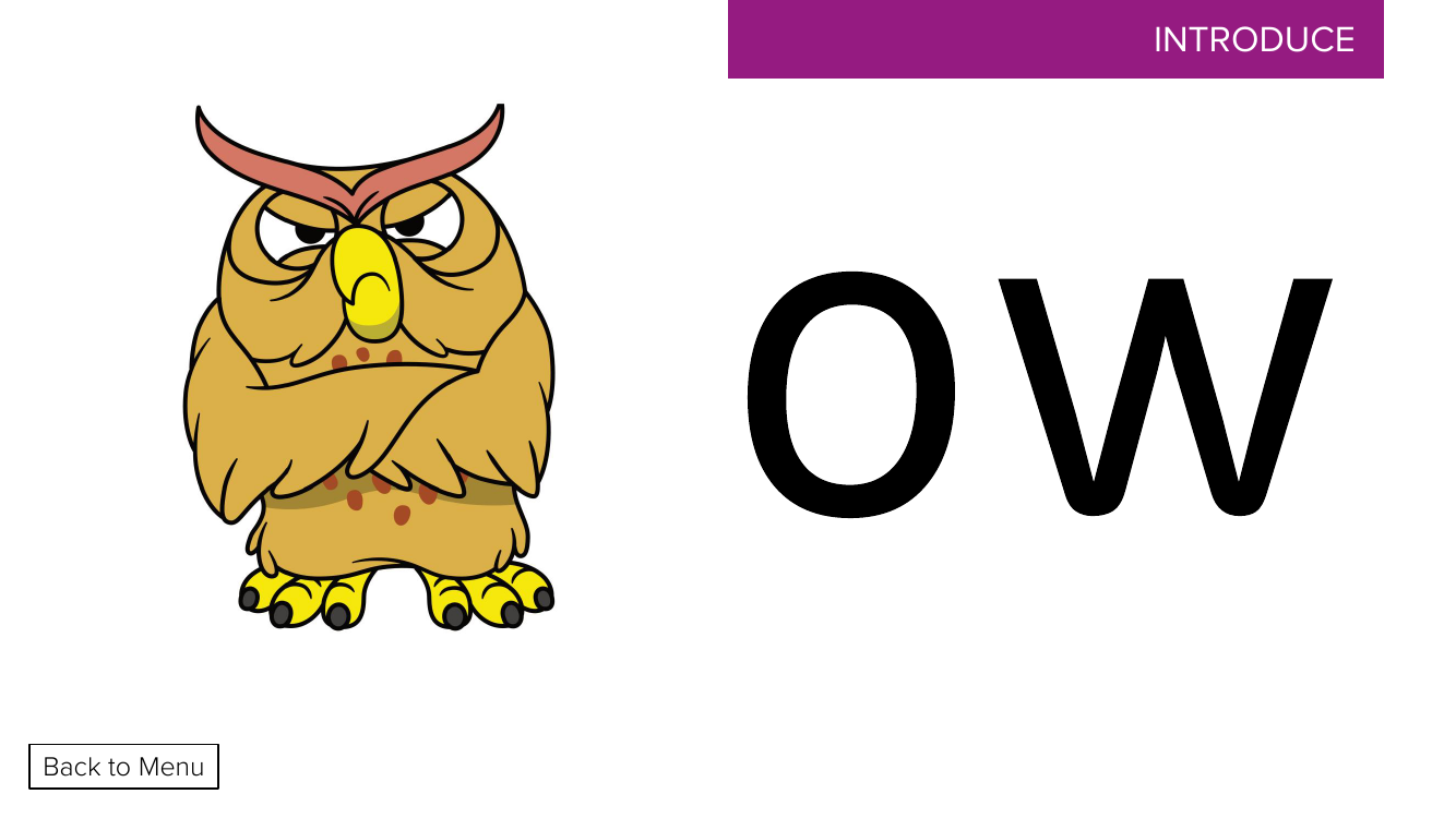 Week 6 lesson 2 "ow" - Phonics Phase 3  - Presentation