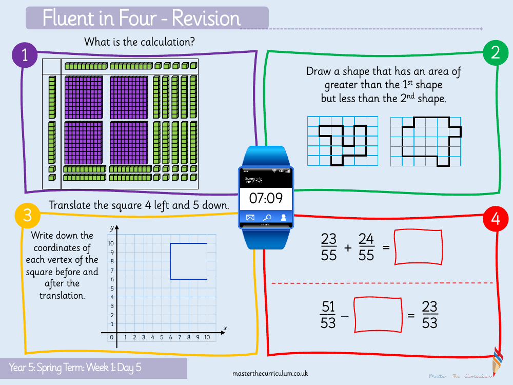 Multiplication and Division (2) - Area model (PV counters) - Starter