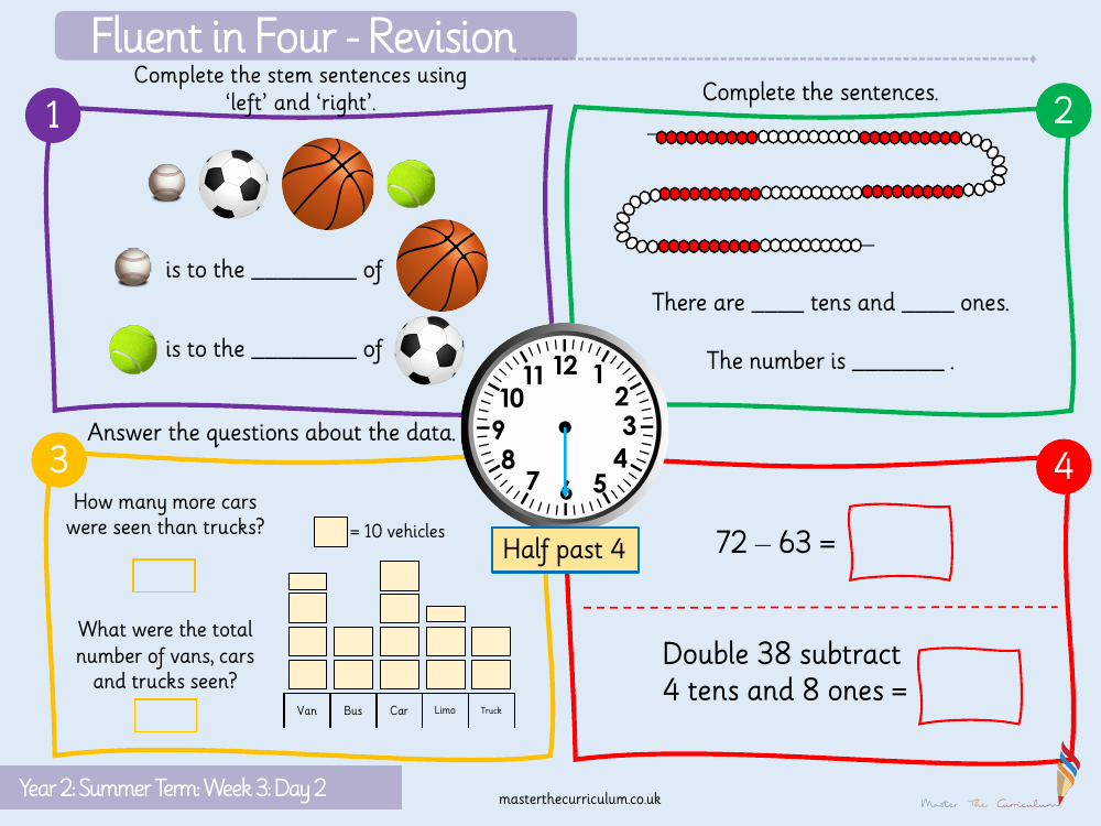 Position and direction - Describe position 2 - Starter