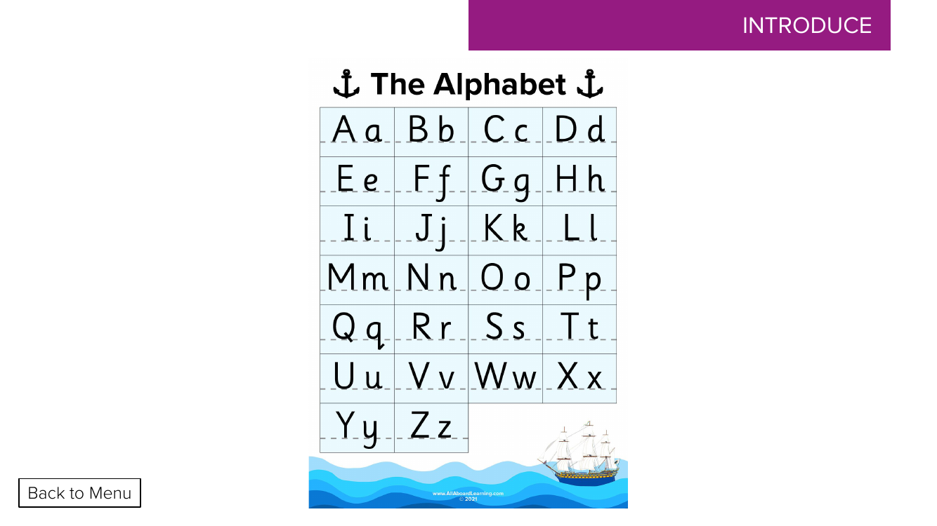 Week 1 lesson 1 The alphabet - Phonics Phase 3  - Presentation