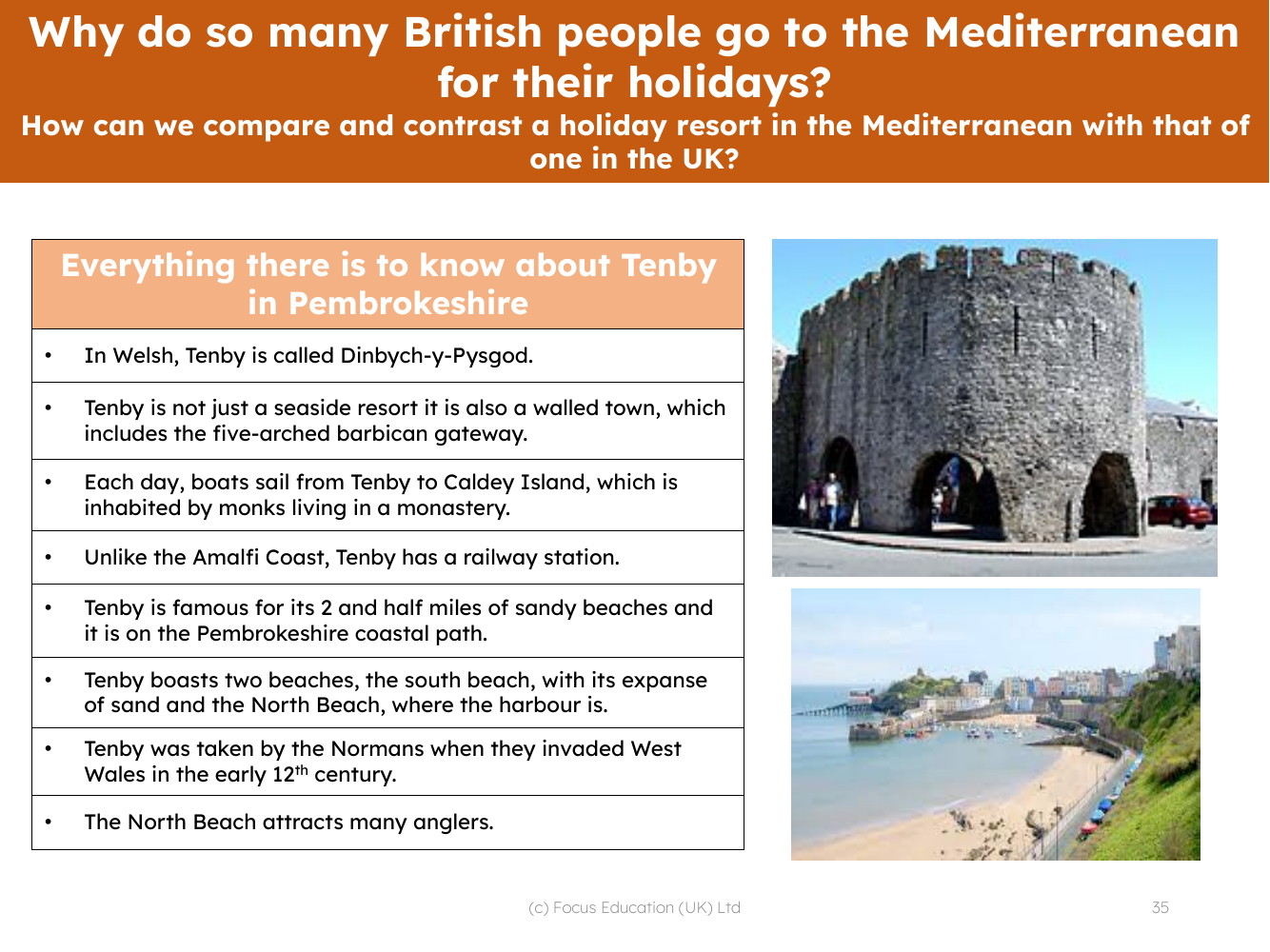 Tenby - Info sheet