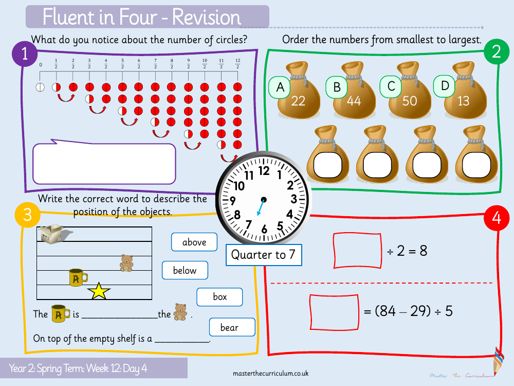 year 2 problem solving with fractions