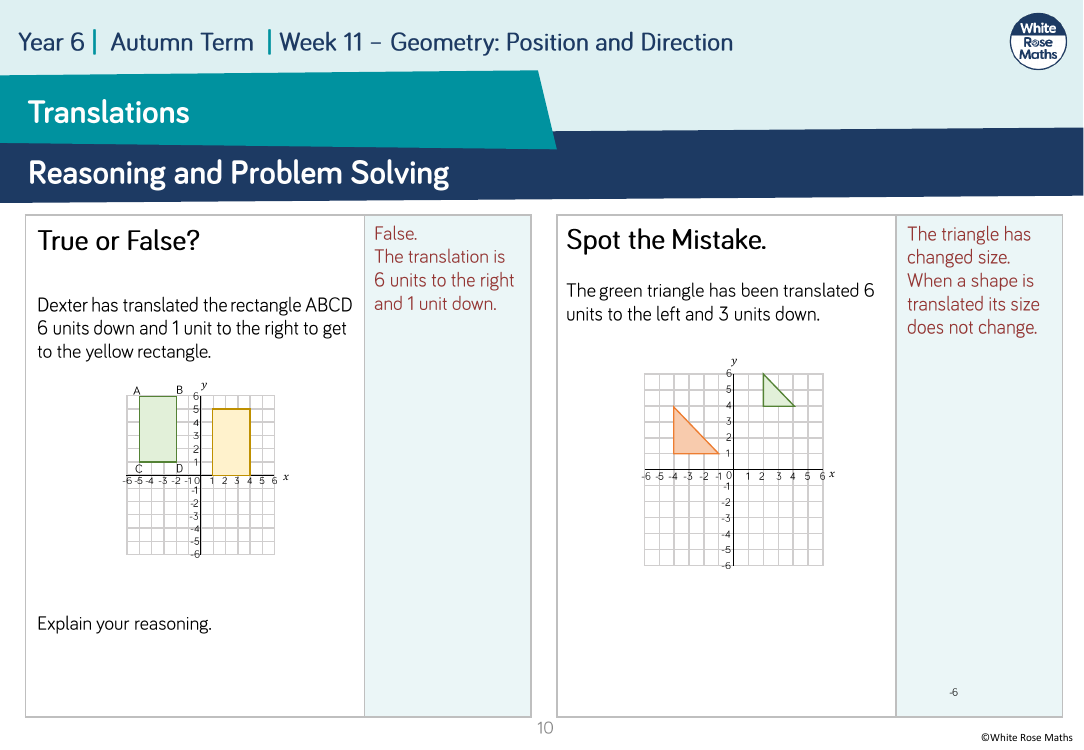 Translations: Reasoning and Problem Solving