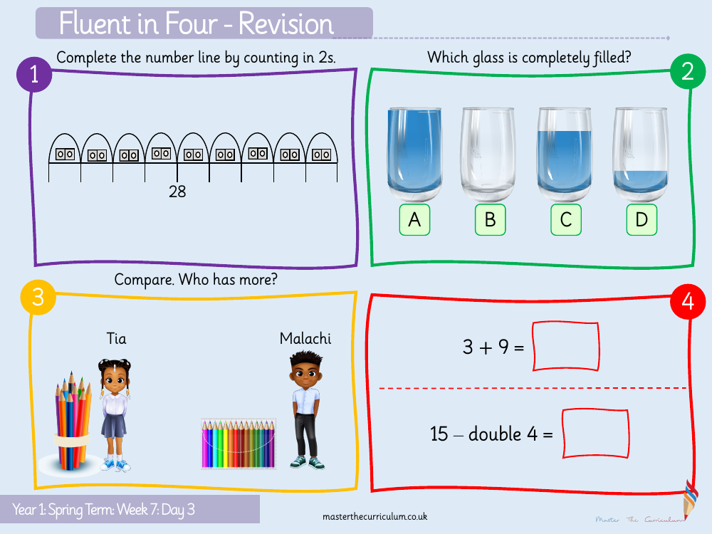 Place Value within 50 - Count in 5s - Starter