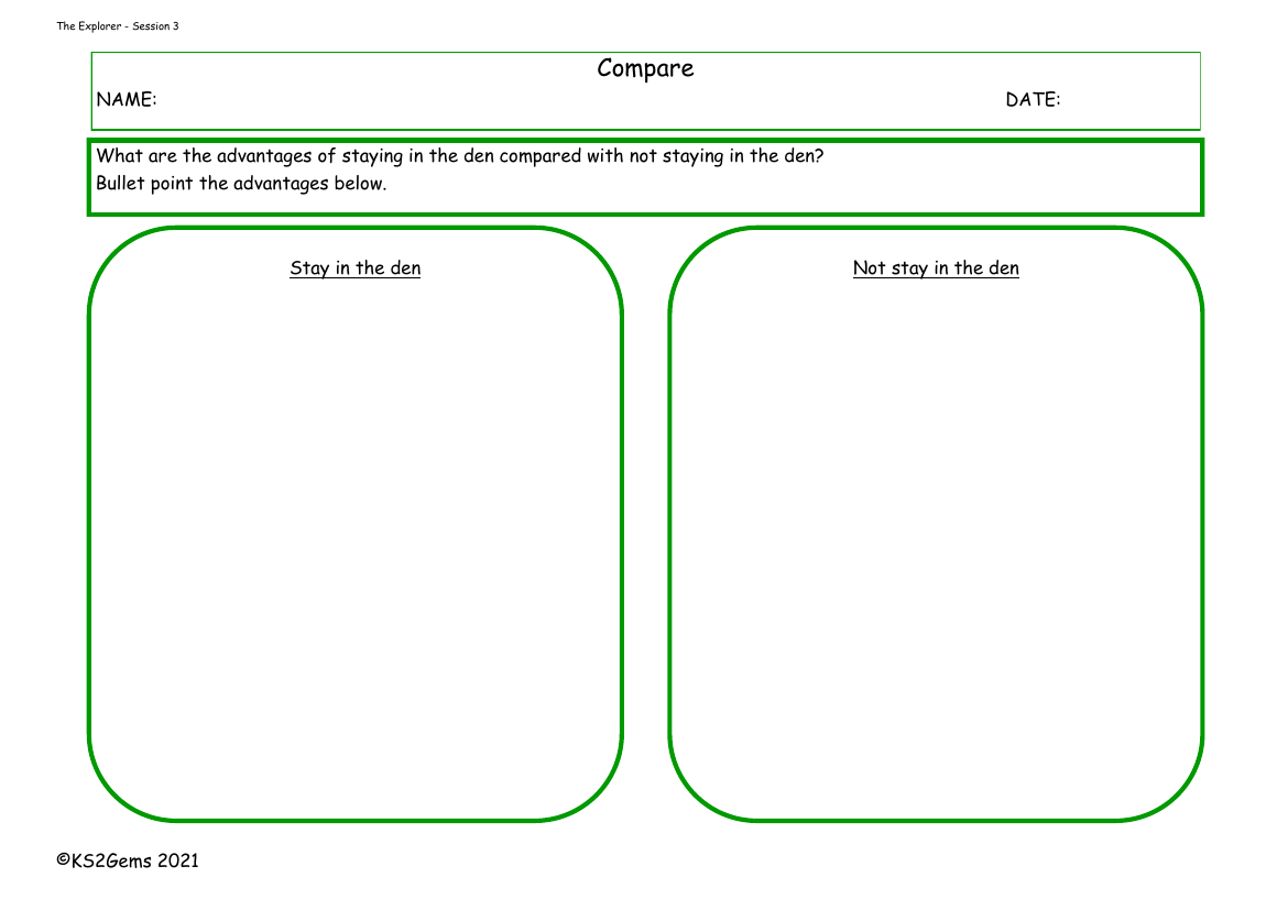 The Explorer - Session 3 - Compare