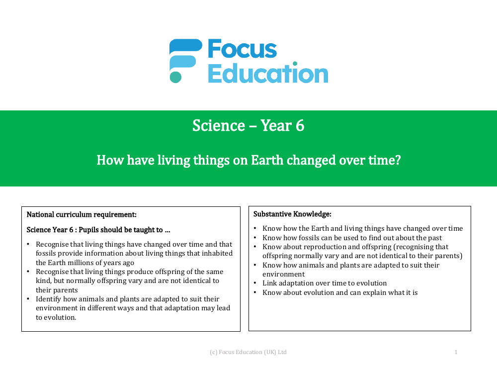 How have living things on Earth changed over time? - presentation