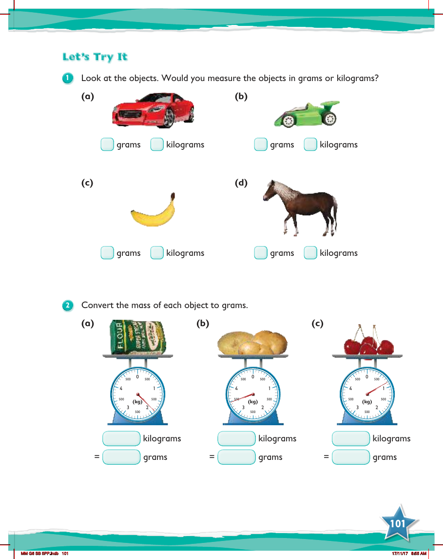 Max Maths, Year 6, Try it, Measuring mass