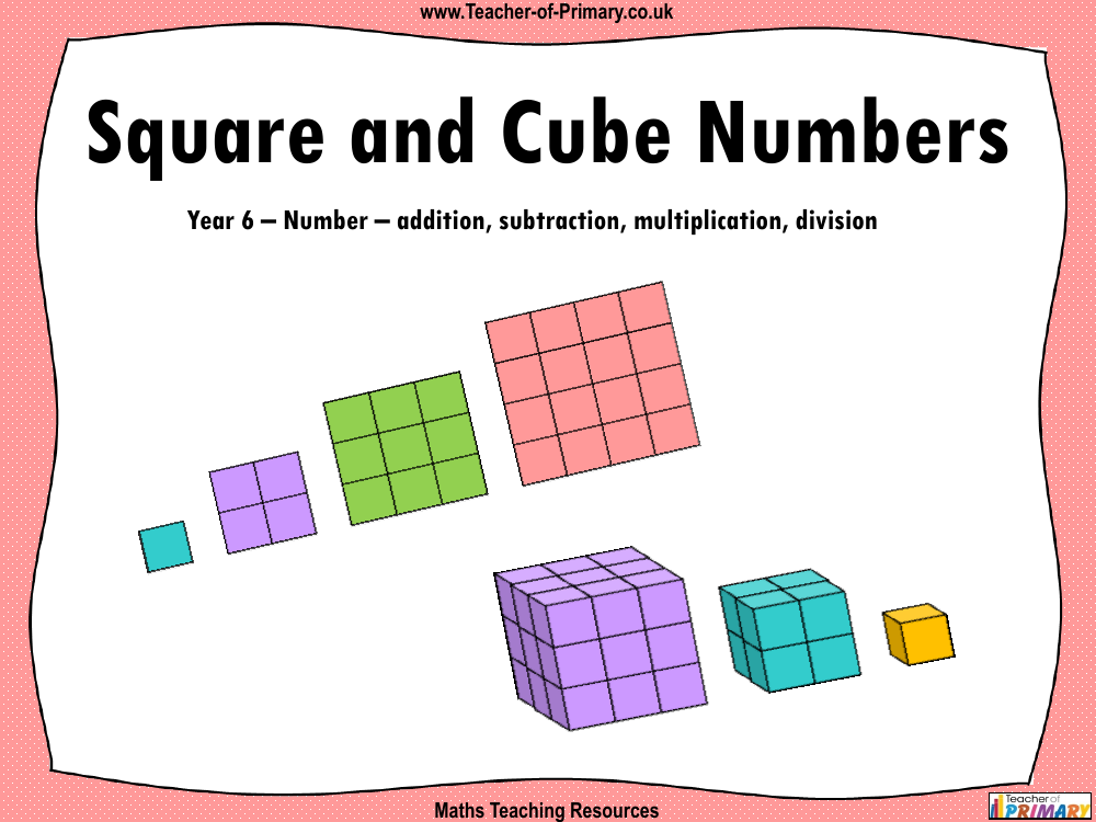 Square and Cube Numbers - PowerPoint