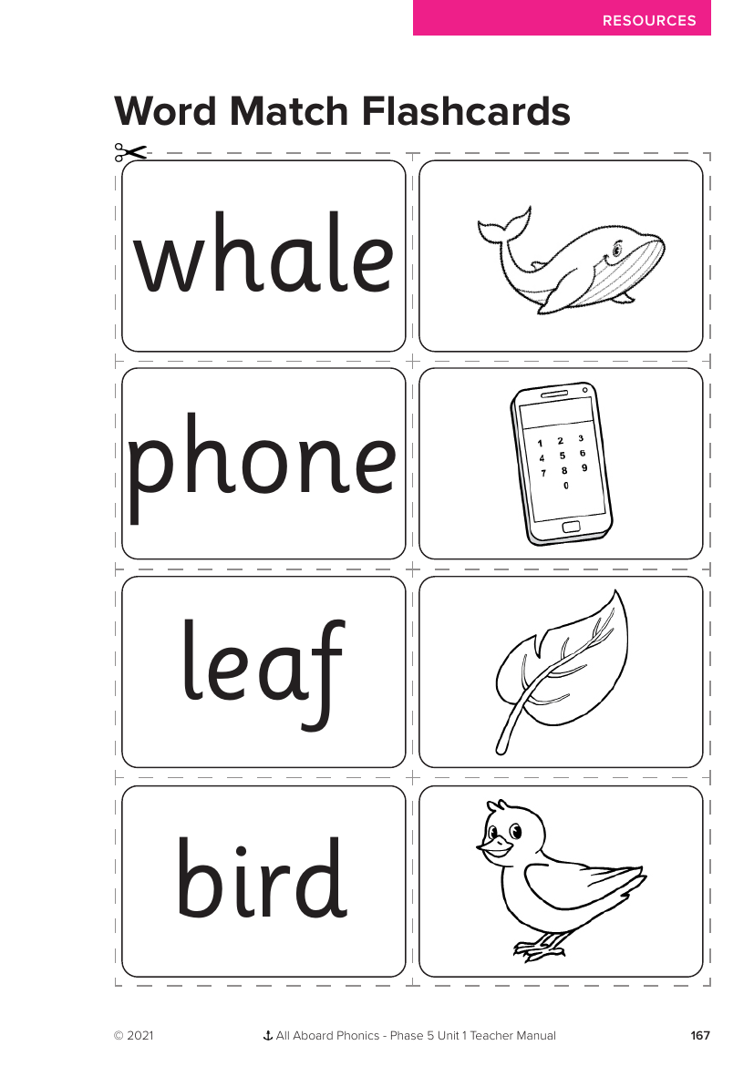 Word Match Flashcards  - Phonics Phase 5, unit 1 - Resource