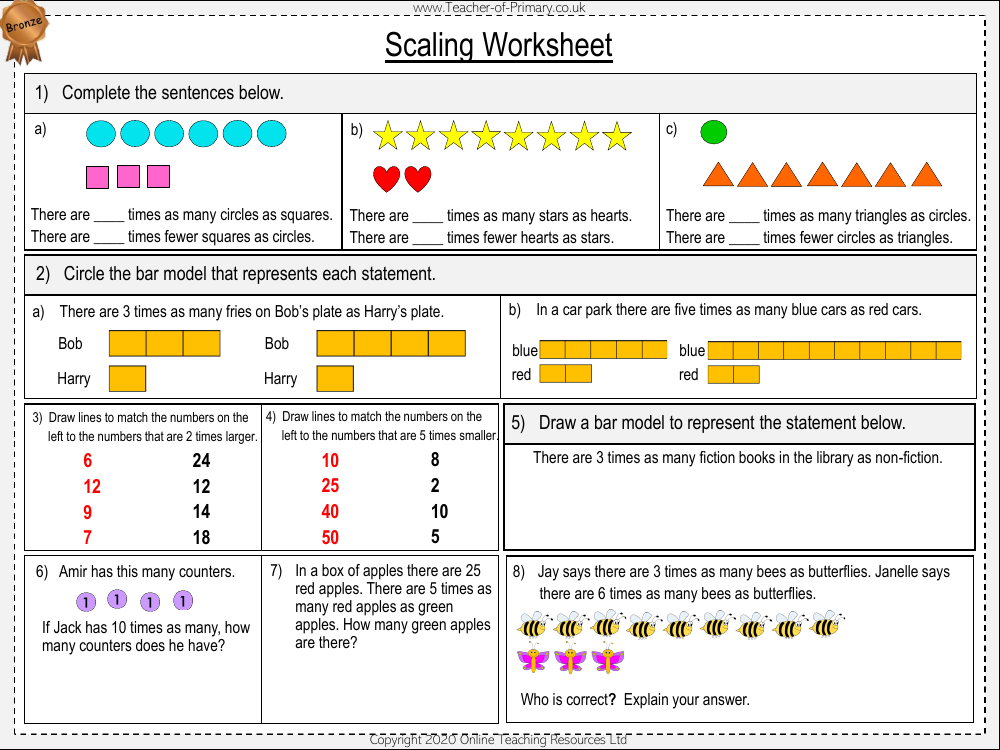 Scaling - Worksheet