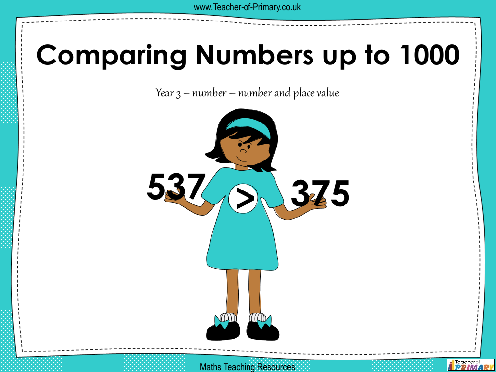 Comparing Numbers up to 1000 - PowerPoint