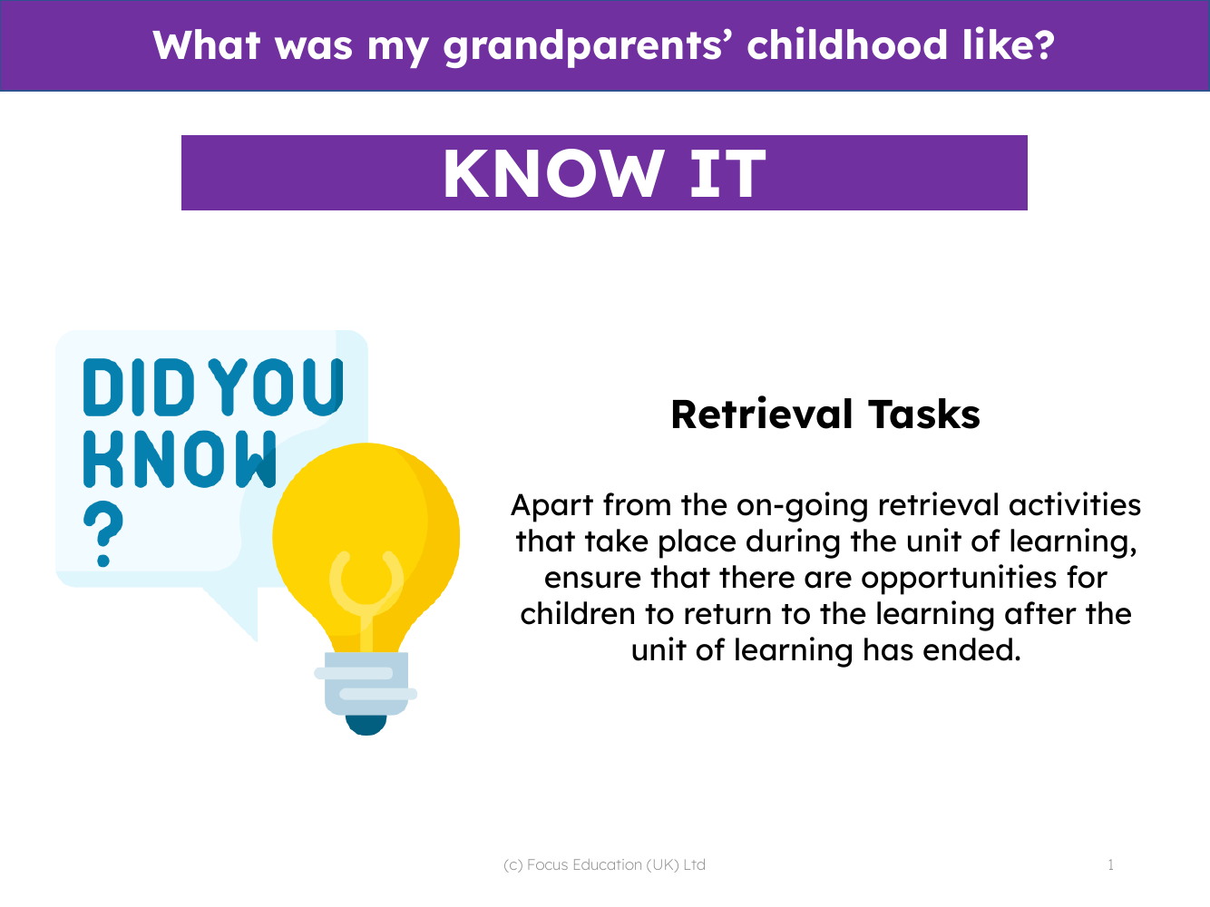 Know it! - Grandparents - Kindergarten