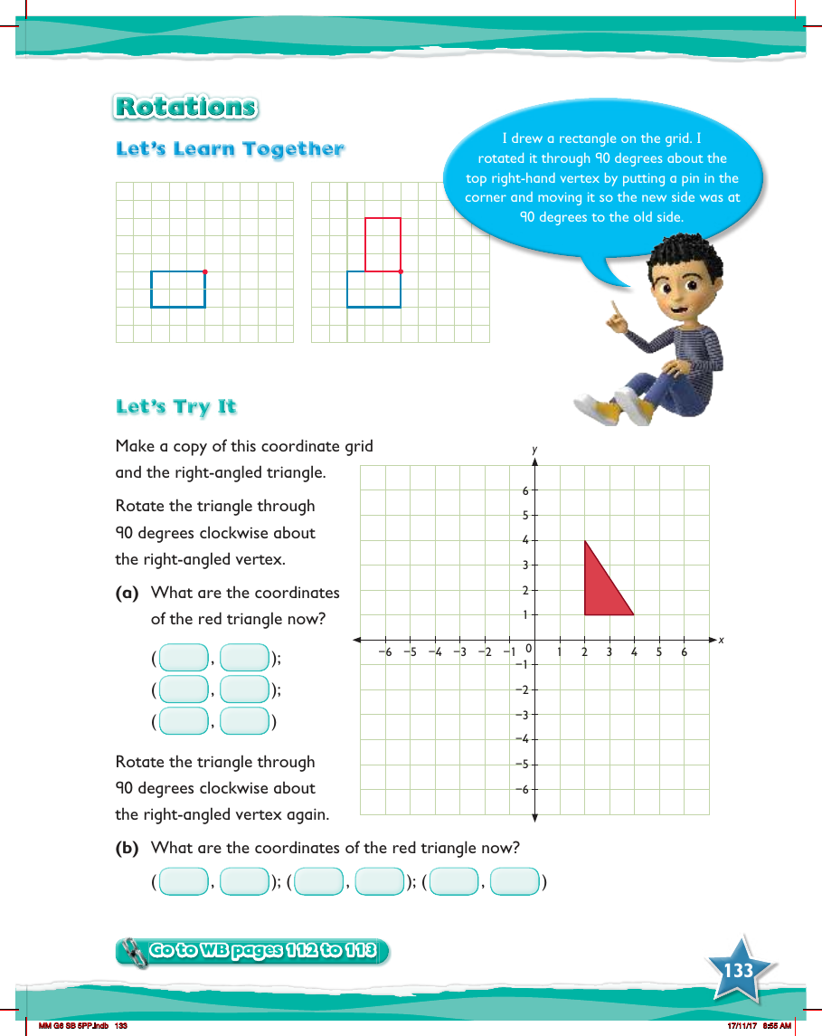 Max Maths, Year 6, Try it, Rotations