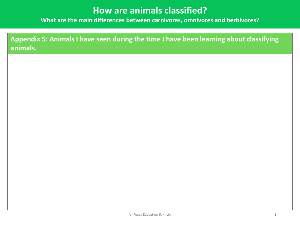 Animals I have seen - Worksheet