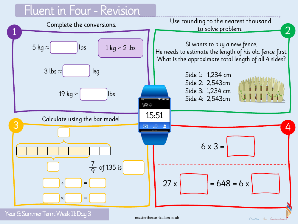 Converting Units - Converting Units of Time - Starter