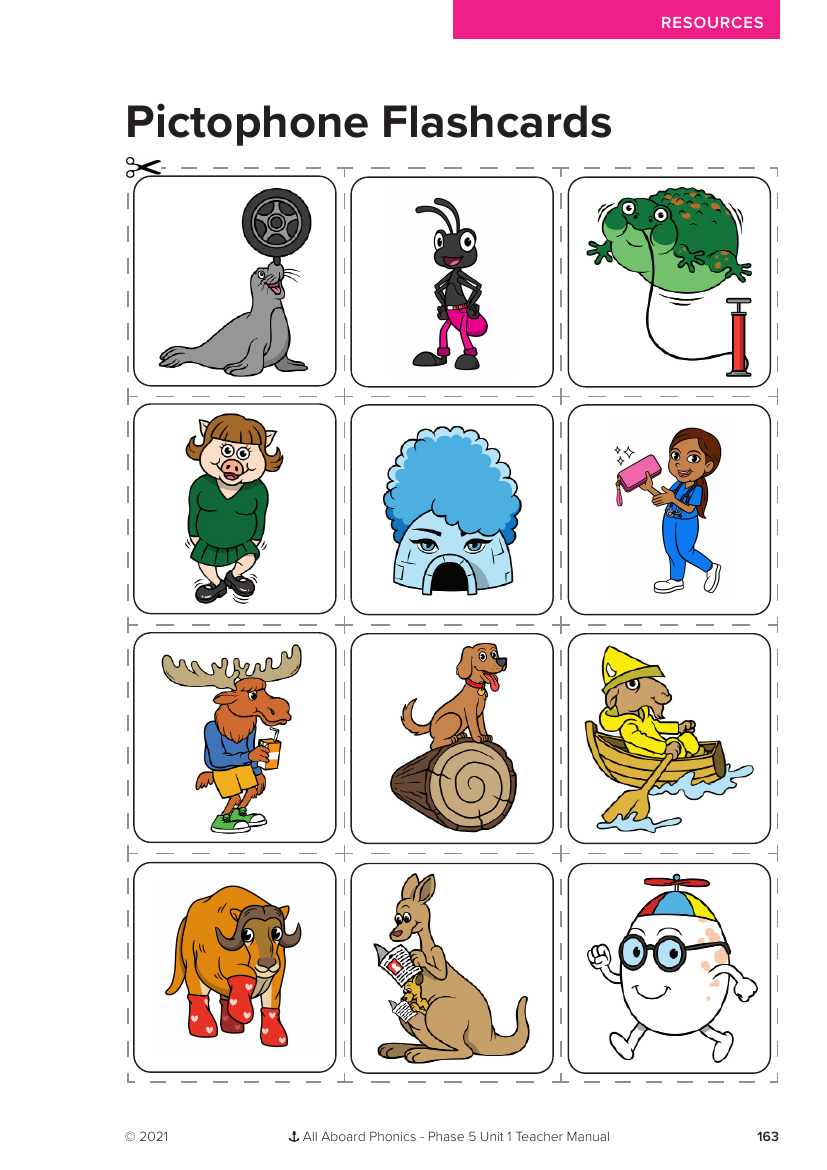 Pictophone Flashcards  - Phonics Phase 5, unit 1 - Resource