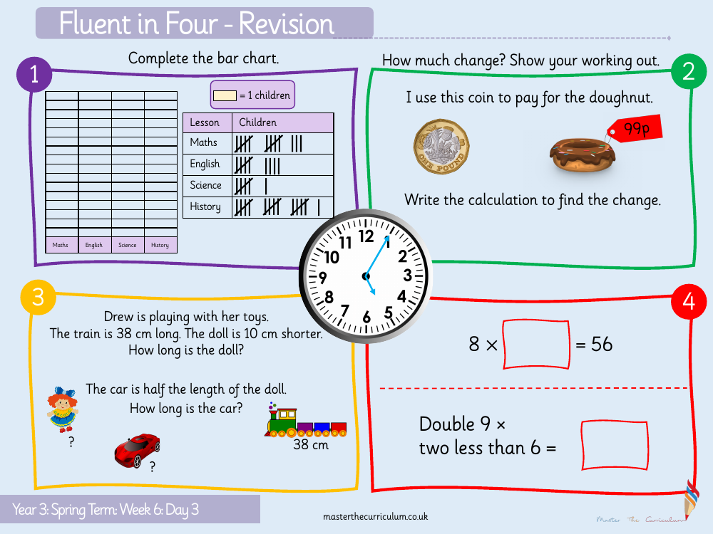 Statistics - Draw Pictograms 1-1 - Starter