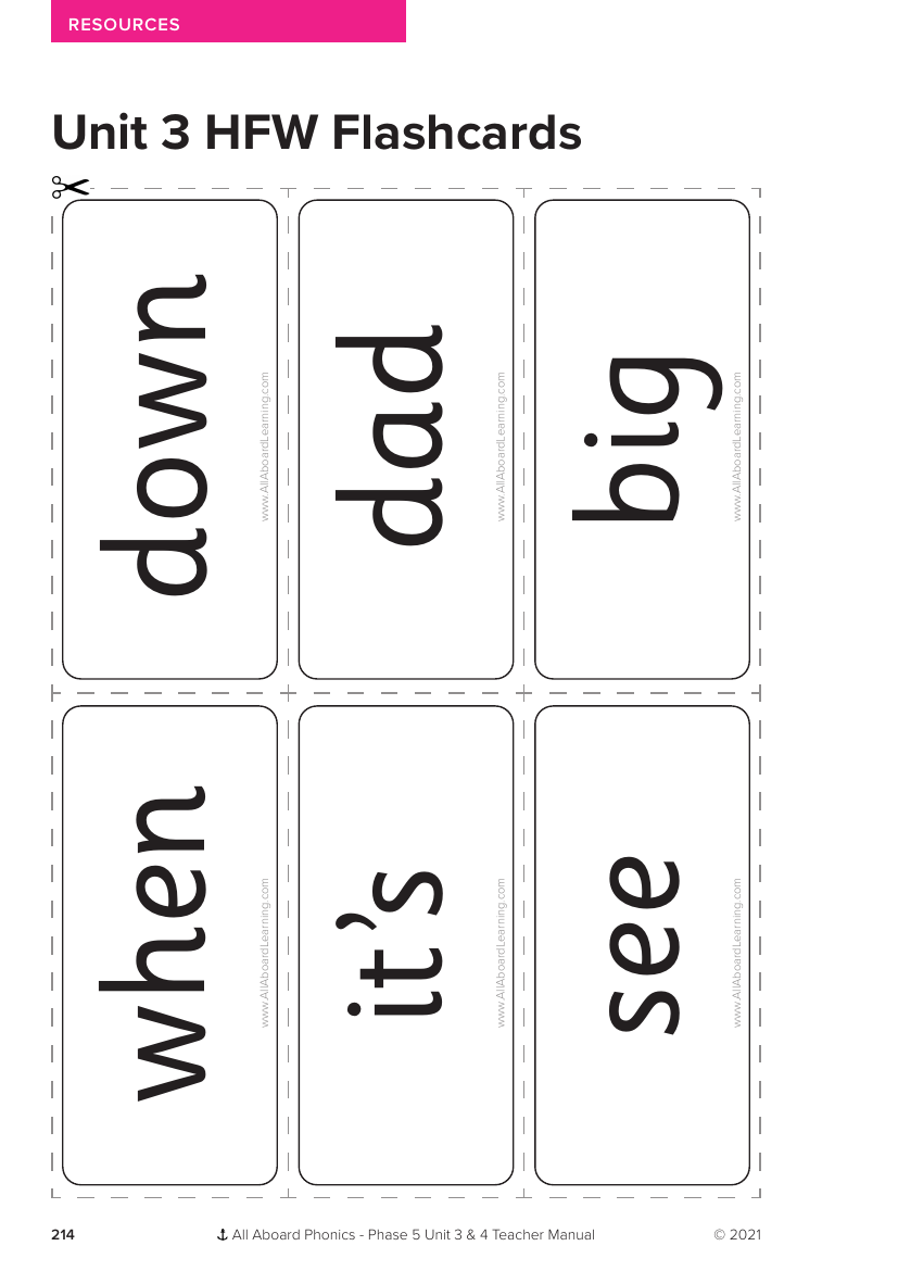 Unit 3 High Frequency Word Flashcards - Phonics Phase 5, unit 4 - Resource