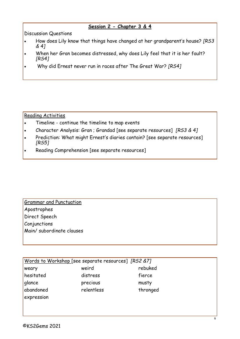 Armistice Runner - Session 2 - Worksheet