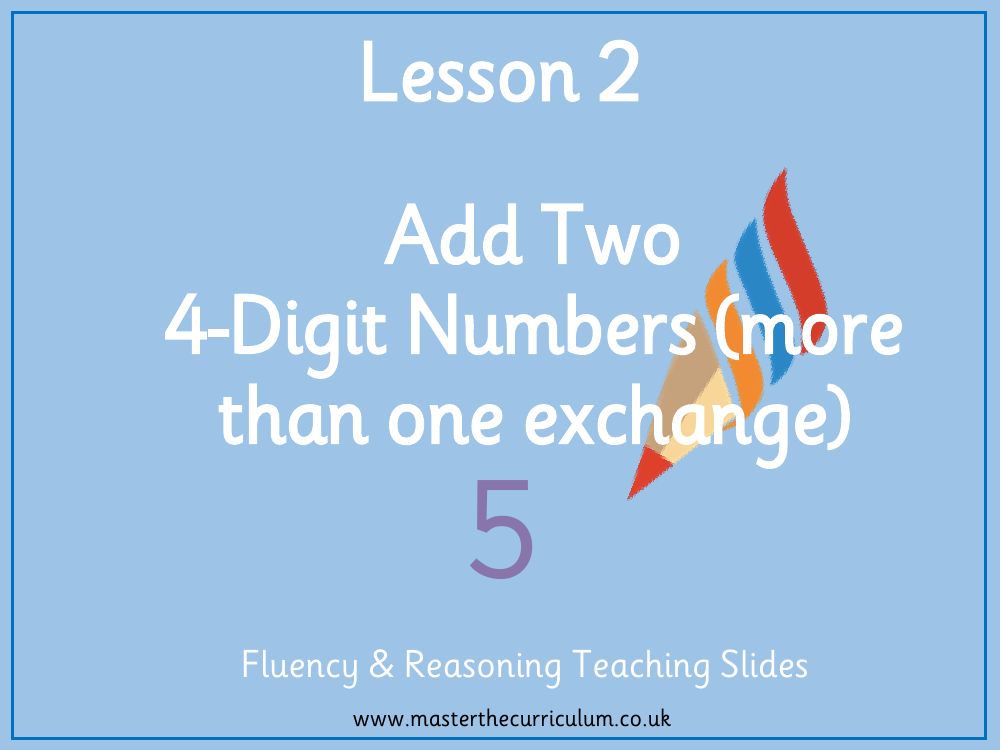 Addition and Subtraction - Add two 4-digit numbers – more than one exchange - Presentation