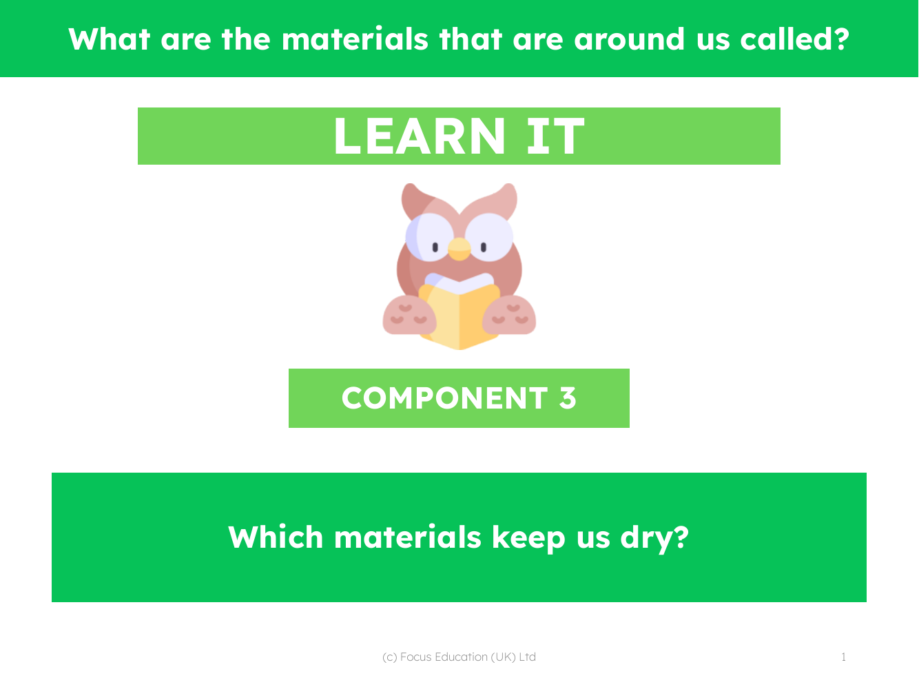 Which materials keep us dry? - Presentation