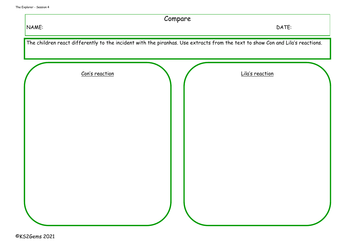 The Explorer - Session 4 - Compare