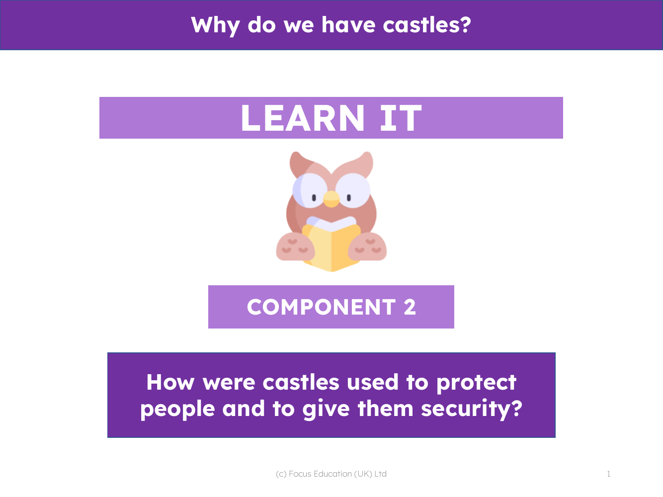 How were castles used to protect people and to give them security? - Presentation