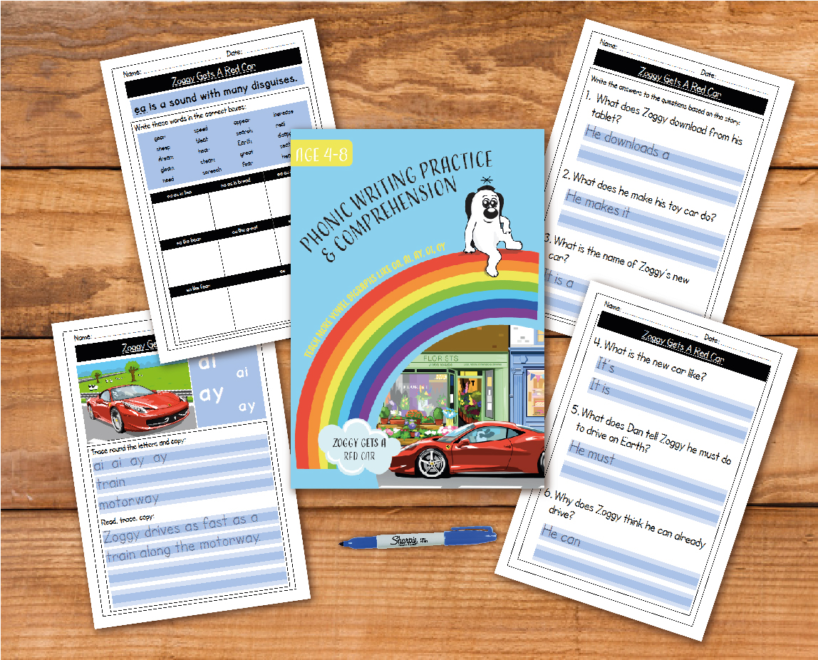 Zoggy Gets A Red Car - Teacher Notes (Writing And Comprehension Practice)