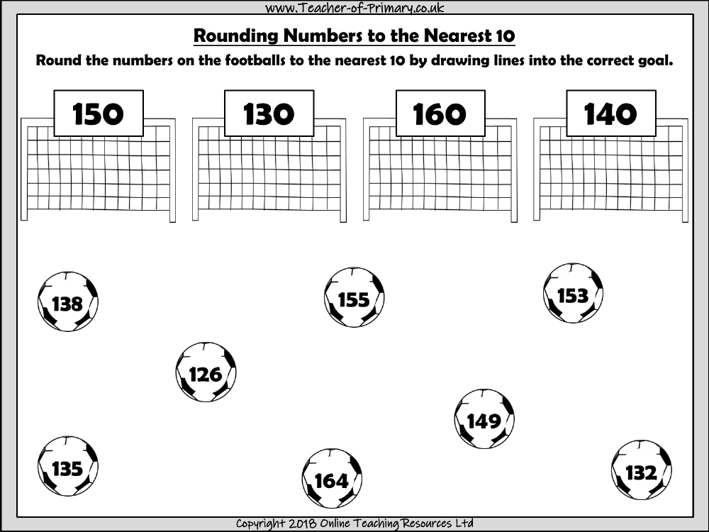 Round to the nearest 10's, 100's, 1000's place - Math Worksheets