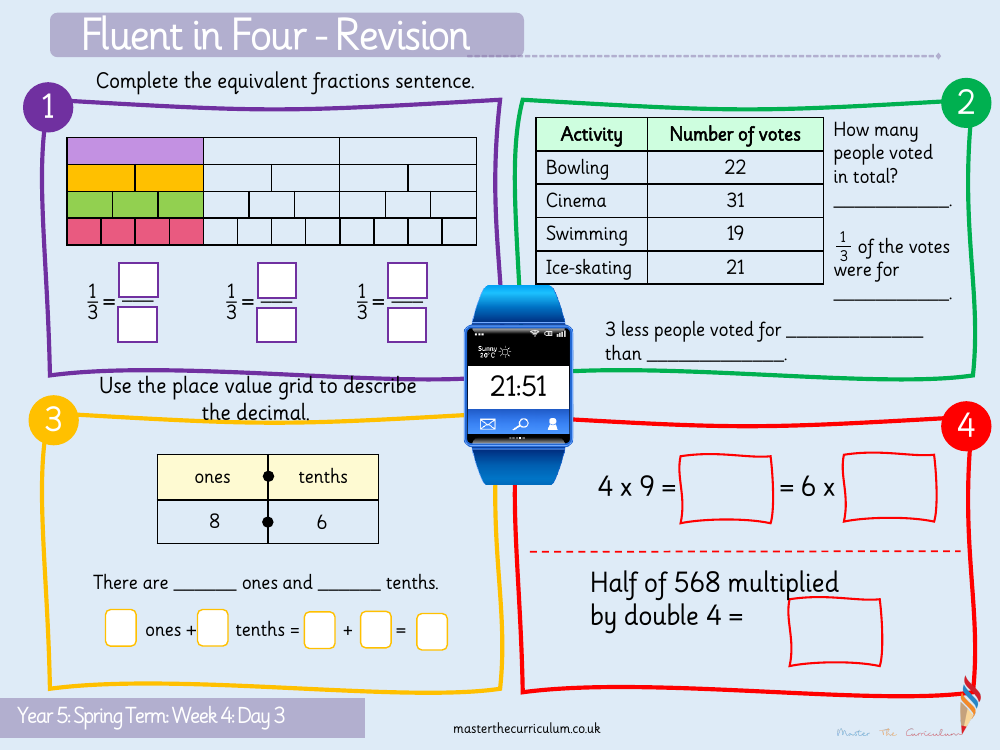 Fractions - Equivalent Fractions (2) - Starter