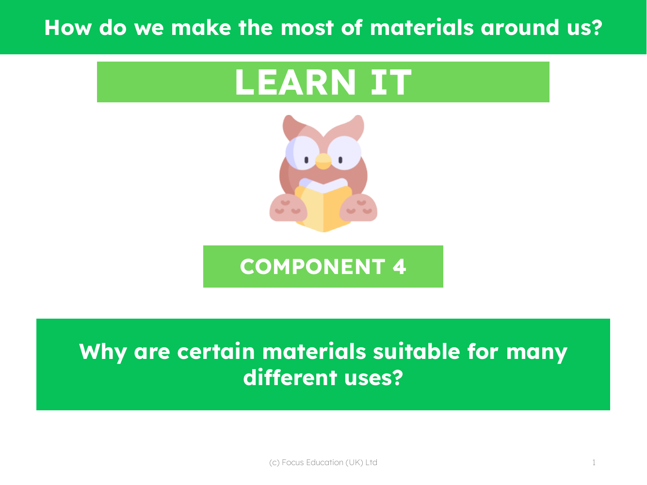 Why are certain materials suitable for many different uses? - Presentation