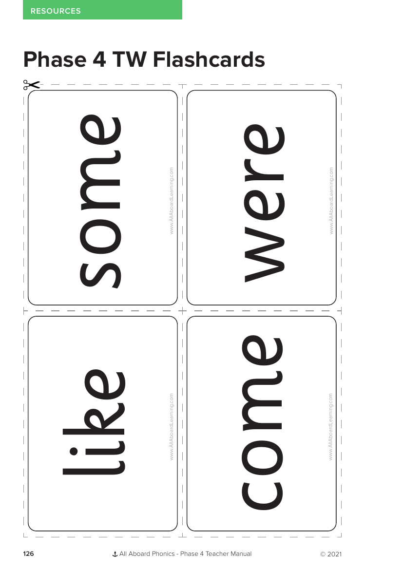 Phonics Phase 4 TW Flashcards - Phonics Phase 4 - Resource