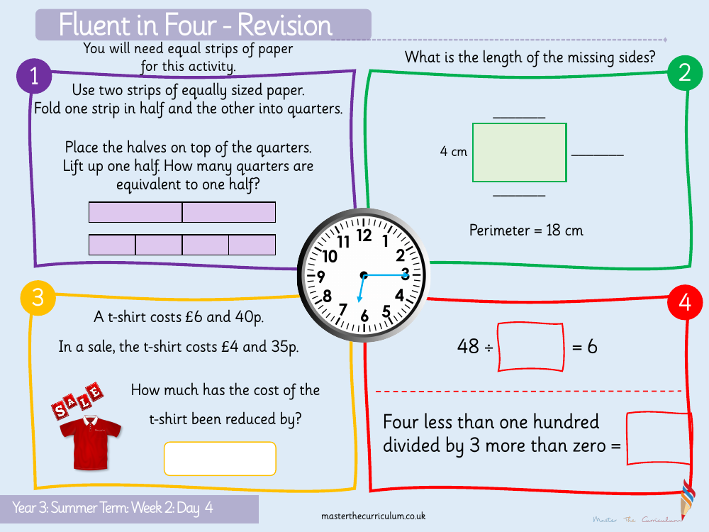 Fractions - Equivalent fractions - Starter