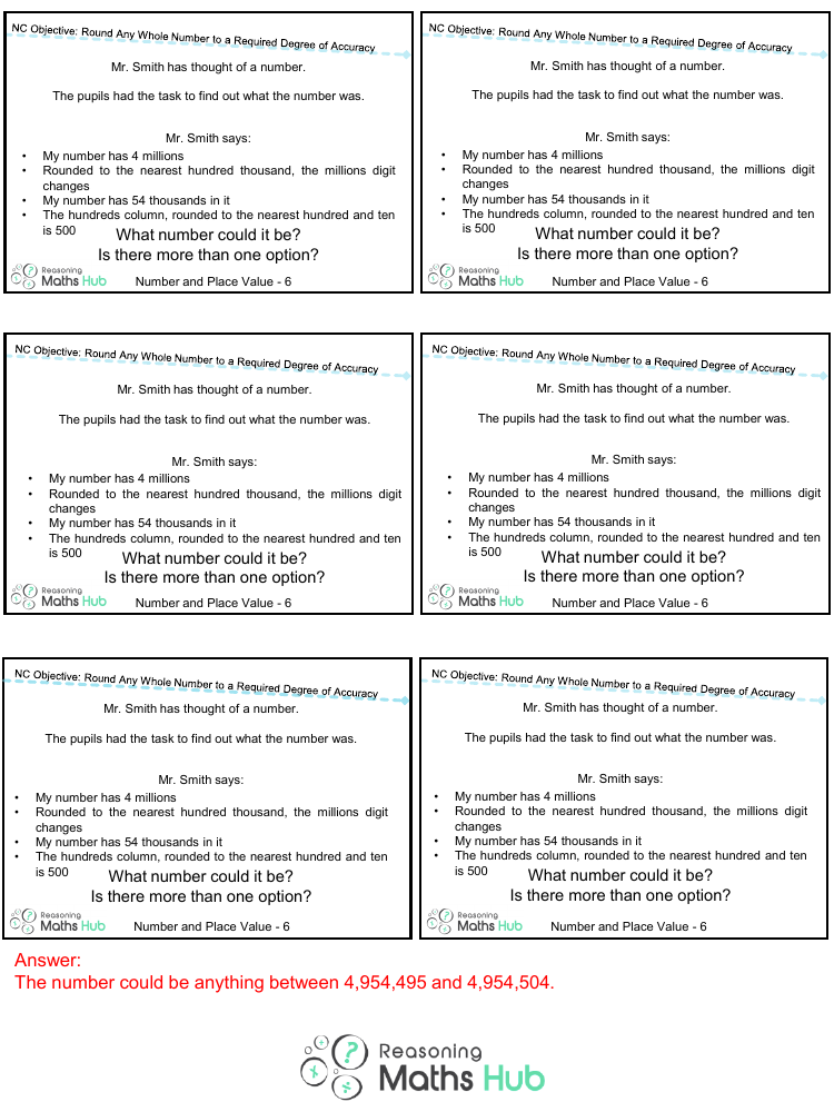 Round Any Whole Number to a Required Degree of Accuracy 2 - Reasoning