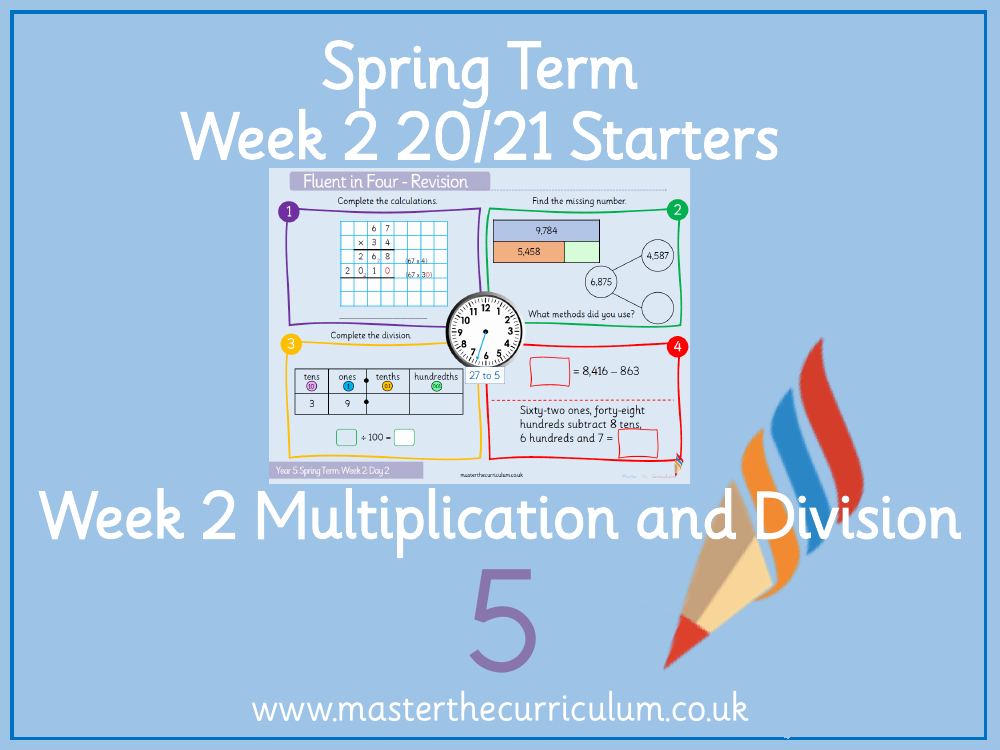 Multiplication and Division (2) - Formal multiplication 2-digits by 2-digits
 - Starter