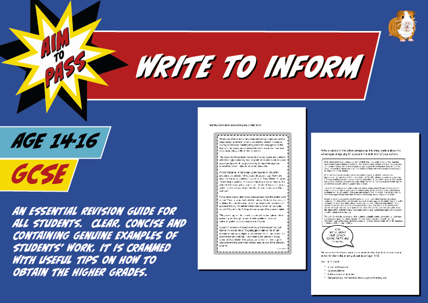 Write To Inform For GCSE English (14-16 years) - Teacher Notes