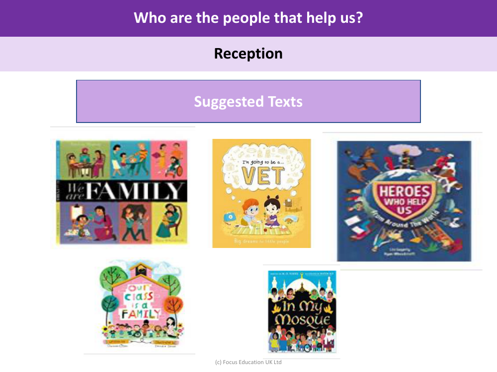 Suggested texts - People who help us - EYFS