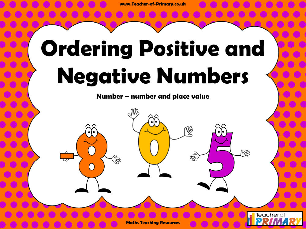 ordering-positive-and-negative-numbers-powerpoint-maths-year-5