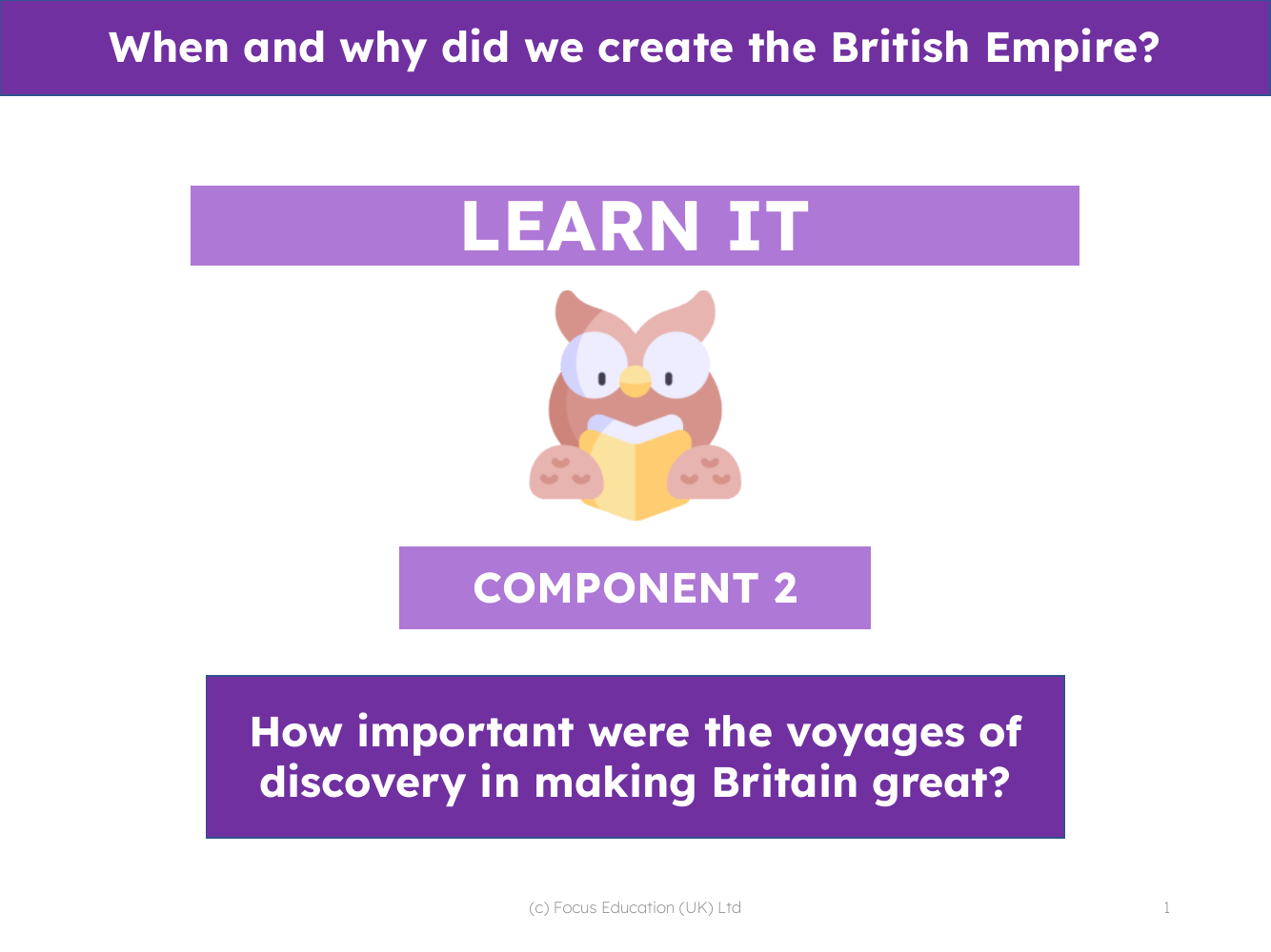 How important were the voyages of discovery in making Britain great? - Presentation