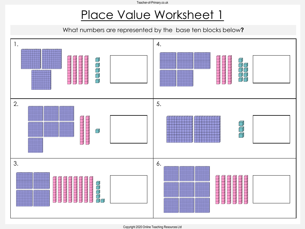 Place Value - Worksheet