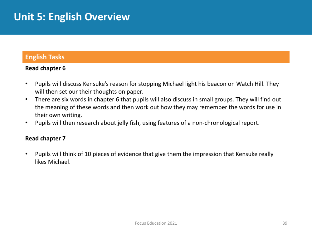Kensuke's Kingdom Unit 5 Teaching Slides