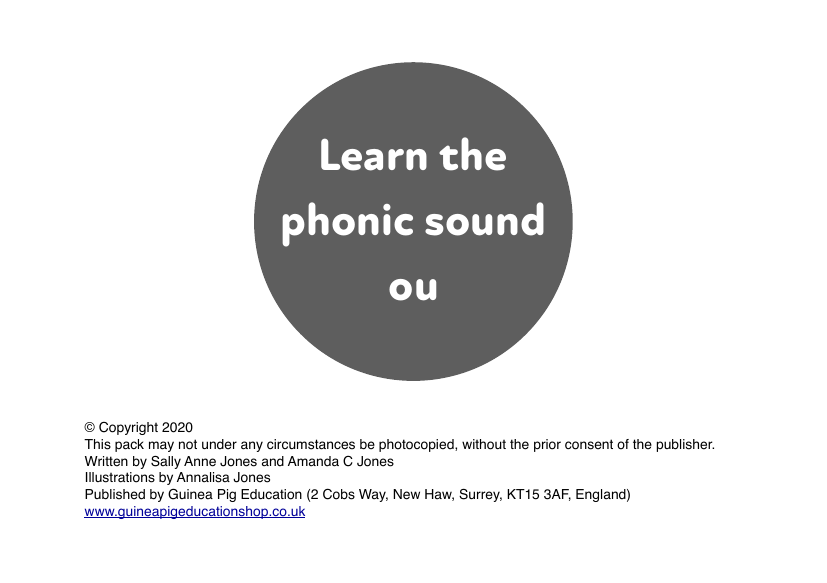 The Bouncy Castle -  Learn The Phonic Sound ou (loud) - Activity Pack