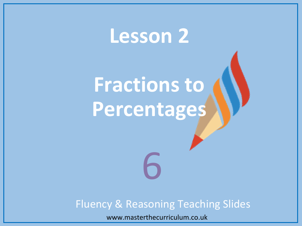 Percentages - Fractions to percentages - Presentation