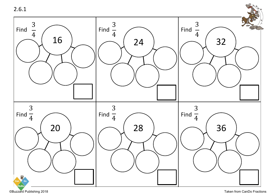 Find Three Quarters of an amount