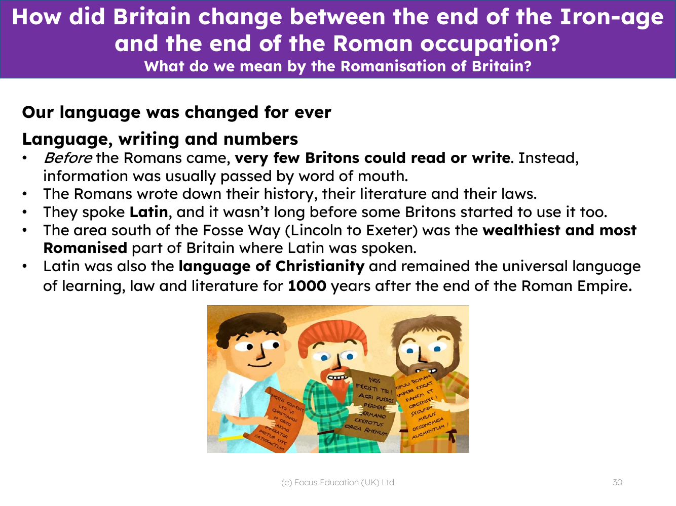 How the Romans changed language - Info sheet
