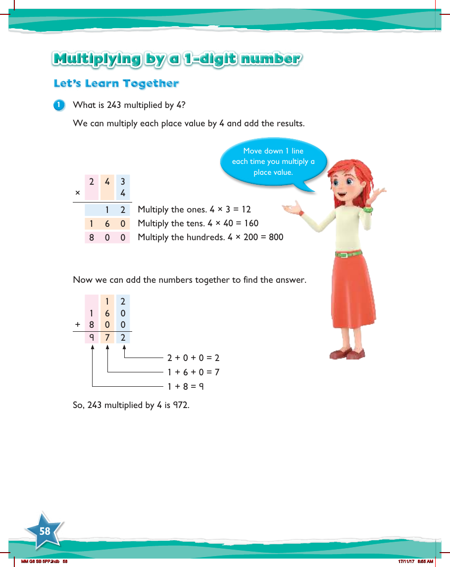 Max Maths, Year 6, Learn together, Multiplying by a 1-digit number (1)