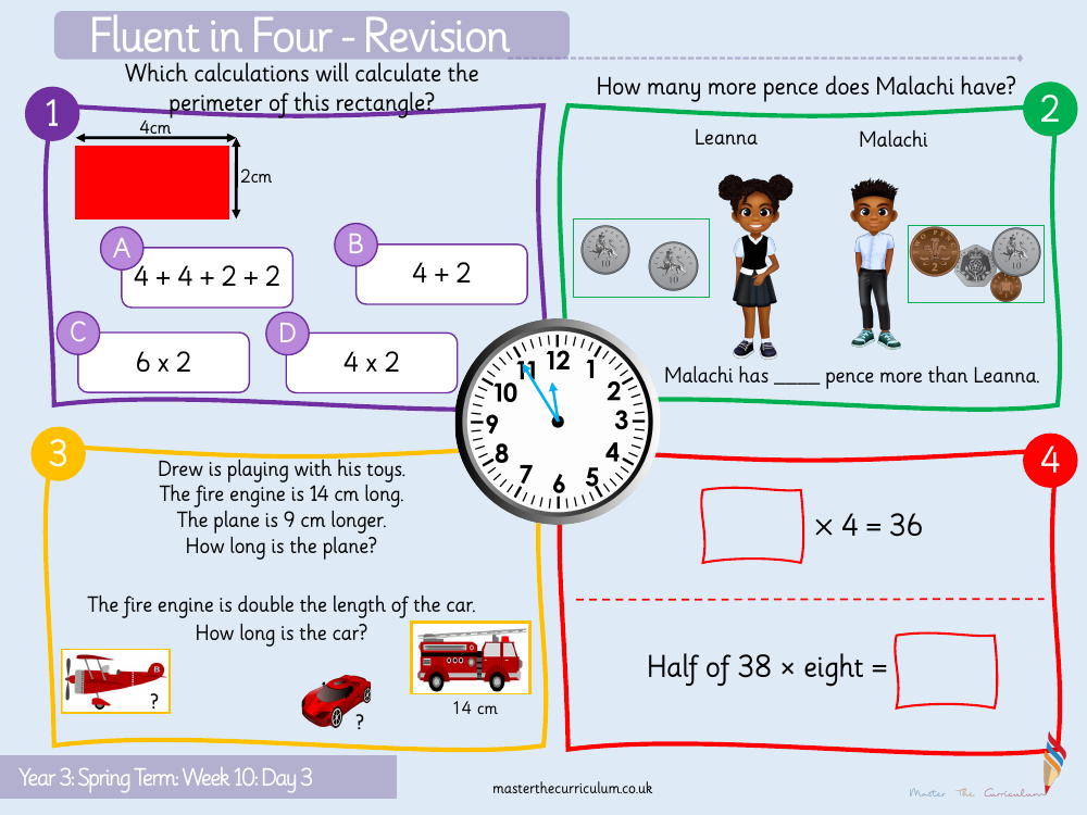 Length and Perimeter - Activity calculate perimeter - Starter