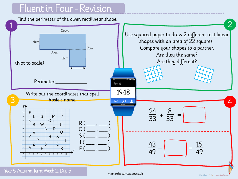 Perimeter and Area - Calculate Perimeter - Starter